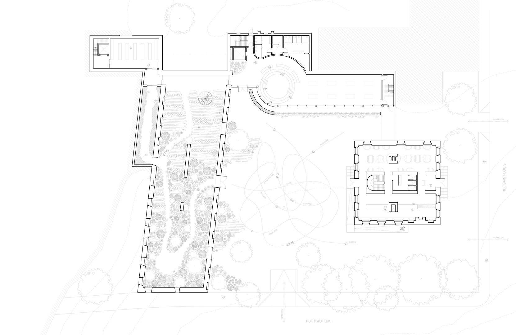 Casernes Saint-Louis, Vieux-Québec, Plan niveau 1