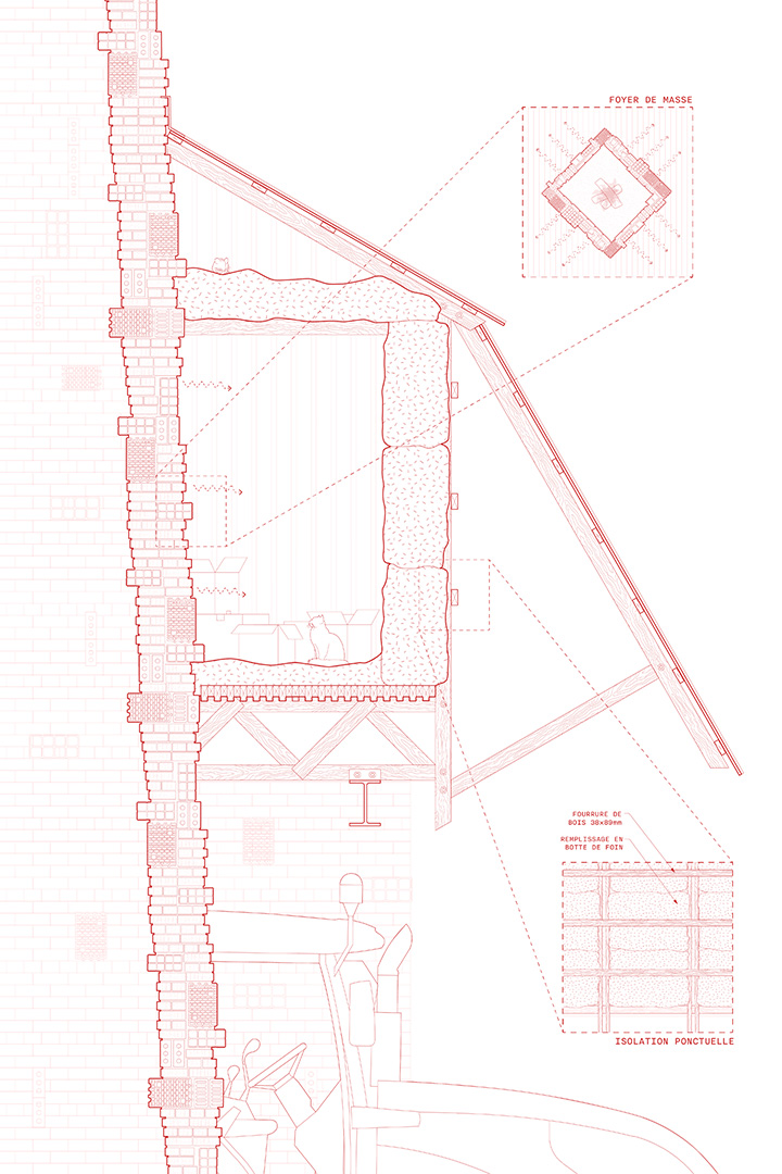 Détail constructif du projet Espace(s) Champ(s)