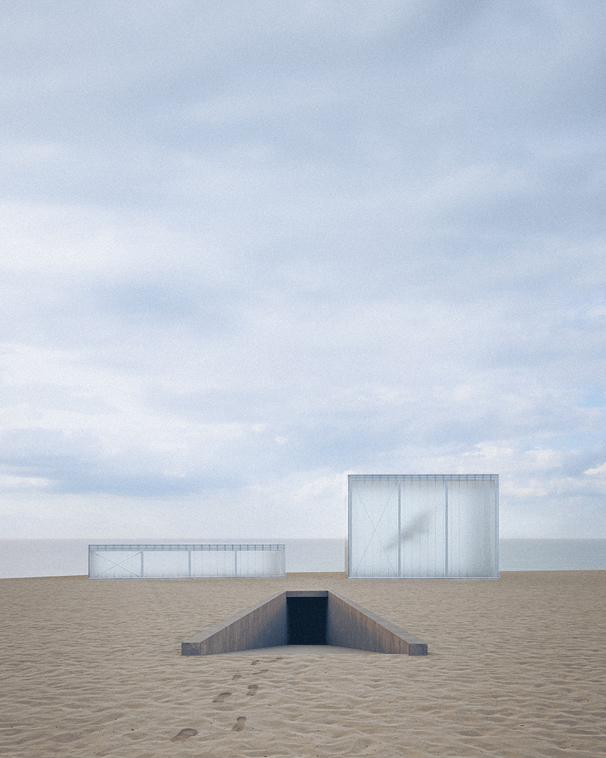 No man's Land, Pavillon des Dunes de Tadoussac, Vue extérieure principale