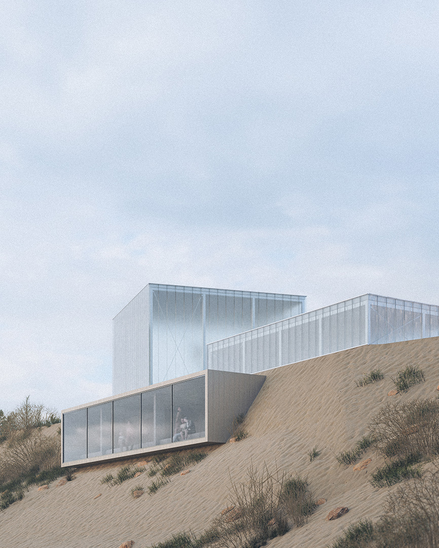 No man's Land, Pavillon des Dunes de Tadoussac, Vue extérieure
